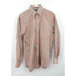 Bullock & Jones Button Down Shirt Men's‎ S Long Sleeve Multicolor Striped